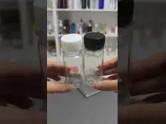 Transparent Plastic Beverage Drinking Bottles Milk Tea Juice Container with Cap