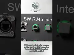 China Custom Female Panel Mount Connector Industrial Rj45 IP65 Connector supplier