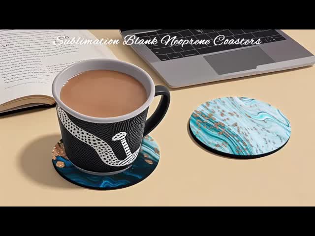 Non Slip Heat Resistant Sublimation Rubber Coasters Customized Neoprene Coasters