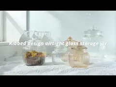 China Festival Design Glass Canister with Airtight Bamboo Lid and Multiple Sizes for Kitchen Storage supplier