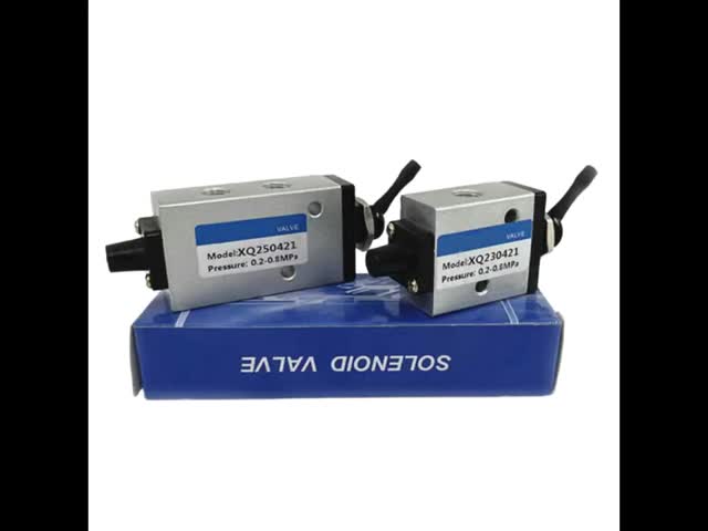 Válvula manual neumática de aluminio serie XQ con tamaño de puerto de 1/8 y sellado NBR para control direccional El video