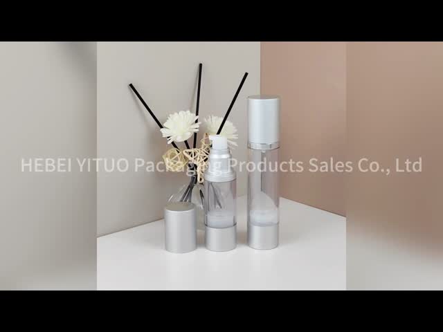Opaque Airless Cosmetic Pump Bottles Bulk 100 Ml Cylinder Shape