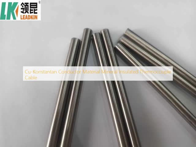 Cu-Konstantan Conductor Mineral Insulated Thermocouple Cable with SS316 Sheath for Industrial Temperature Test and Customizable Length