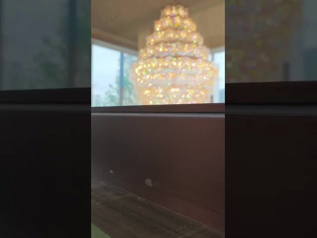 Luxury Crystal  Glass Hanging Lamps Living Room Hotel Decorative Ceiling Lighting Pendant Chandelier