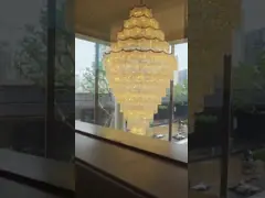 Luxury Crystal  Glass Hanging Lamps Living Room Hotel Decorative Ceiling Lighting Pendant Chandelier