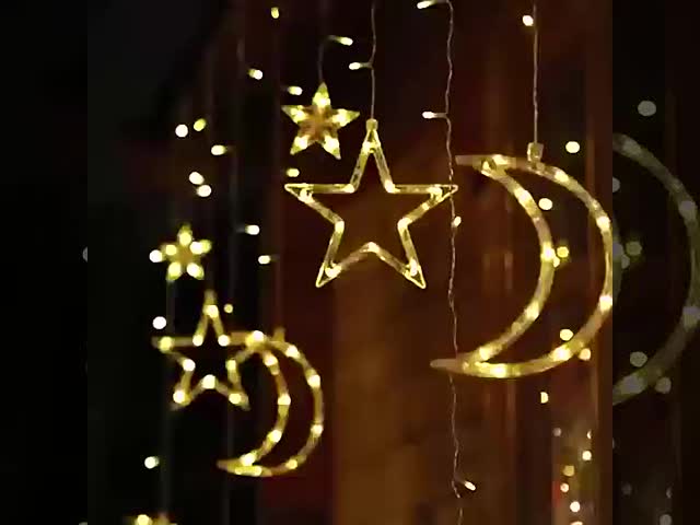 Holiday Decorative Solar String Light with Lotus Design and Solar Power for Outdoor