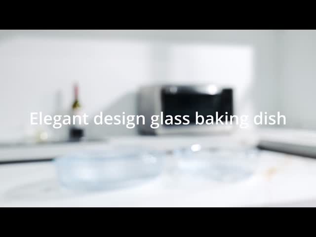 IKOO Borosilicate Glass Baking Dish with Vented Lid 800ml-3600ml Freezer Safe and Transparent