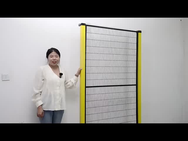 customized Industrial Robot Machine Guarding Fence Panels Yellow Black Design