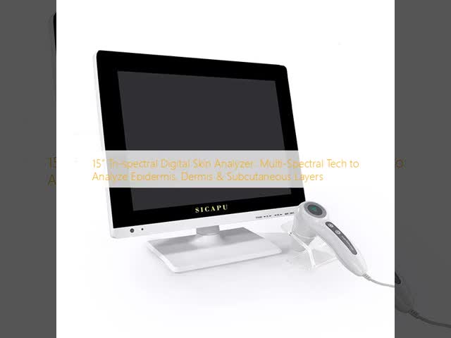 Portable 15 Inch Tri Spectral Digital Skin Analyzer Machine Multi Spectral Tech