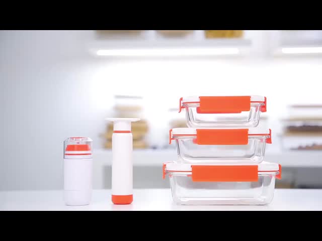 IKOO 370ml 640ml 1505ml Vacuum Glass Food Container -40℃ to 560℃
