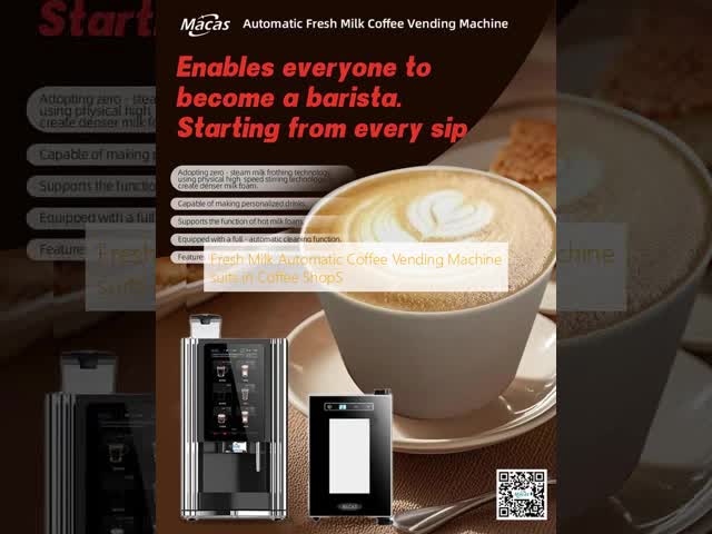 Fresh Milk Automatic Coffee Vending Machine suits in Coffee Shops