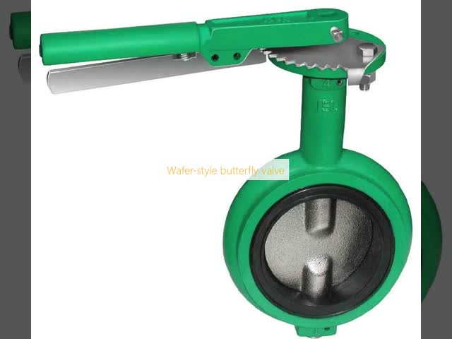 Wafer-style butterfly valve