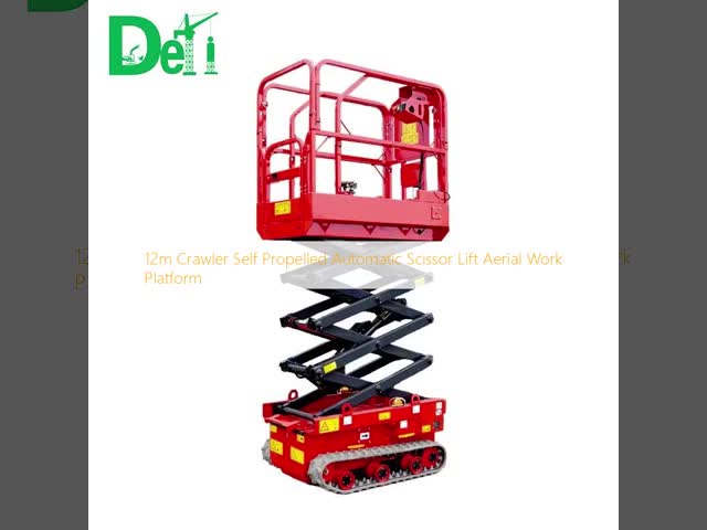 12m Crawler Self Propelled Automatic Scissor Lift Aerial Work Platform