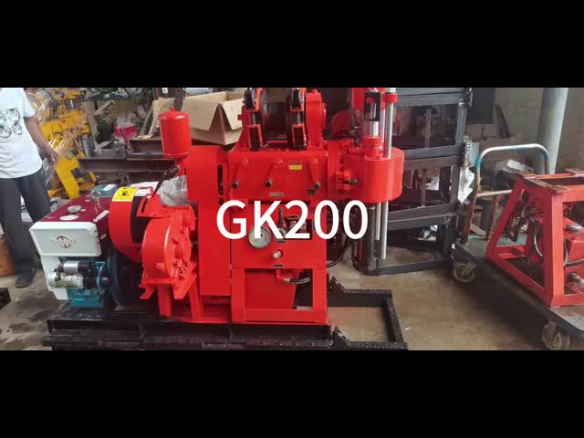 Diesel Engine Geological Drilling Rig Machine 22HP Crawler Mounted