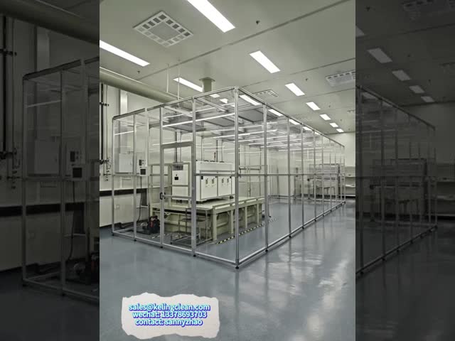 Aluminum Profile Mobile FFU Soft Wall Cleanroom PVC Anti Static Curtain