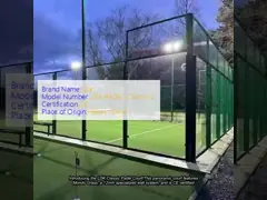 China Wholesaler Classic Paddle Court Panoramic Tennis Padel Court With Mondo Grass 12mm Installation Team Available