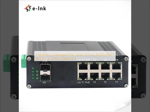 Industrial L2 Managed PoE Switch 8 Port 10/100/1000T 802.3at To 2 Port 1000X SFP