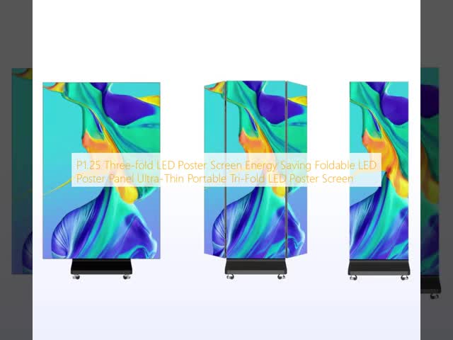 Ultra-Thin HD Three-Fold Standing LED Poster Screen and GOB LED Display for Indoor Use