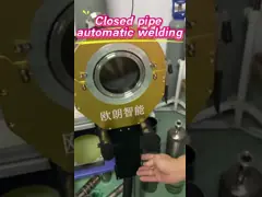 Closed pipe automatic welding-applied to automatic welding of cooling pipelines