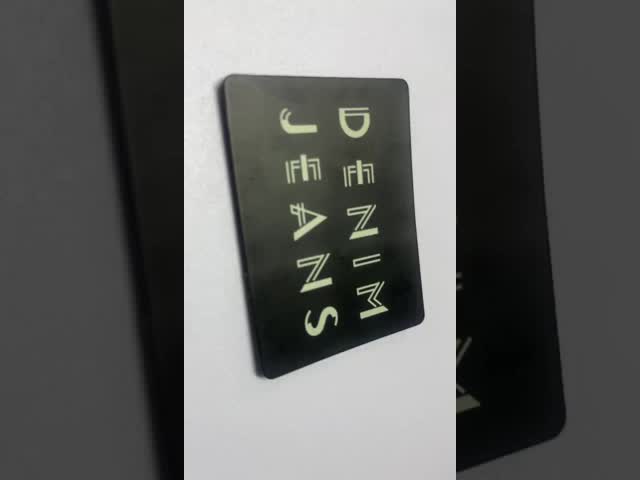 Leather Jeans Leather Label Black for Garment Label in Black Leather