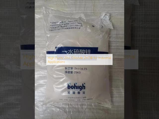 High Purity Zinc Chloride ZnCl₂ Compliant with HG/T 2323-2012 for Industrial Applications and Corrosive Class 8