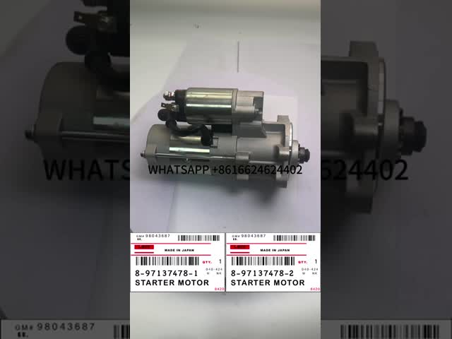 KBZE 8-97137478-2 ISUZU 4JB1 ENGINE 8-97137478-1 STARTER MOTOR ASSY 24V 11T 3.5KW FOR SK60 SK70 EX75 ZX70 ZX80