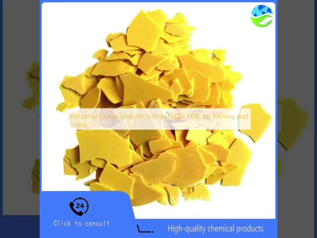 Industrial Grade Sodium Sulfide Na₂S with 60% Purity in Yellow Flakes for Highly Soluble Applications
