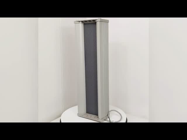 Grey Aluminum Column PA Speaker IP44 4 Inch Woofer Speaker 1 Inch Tweeter