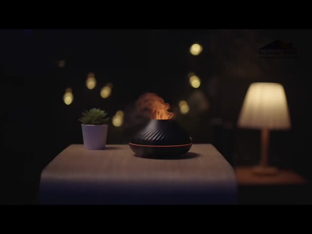 7 Color LED Ultrasonic Essential Oil Diffuser Wave Design Cordless Oil Diffuser For Office