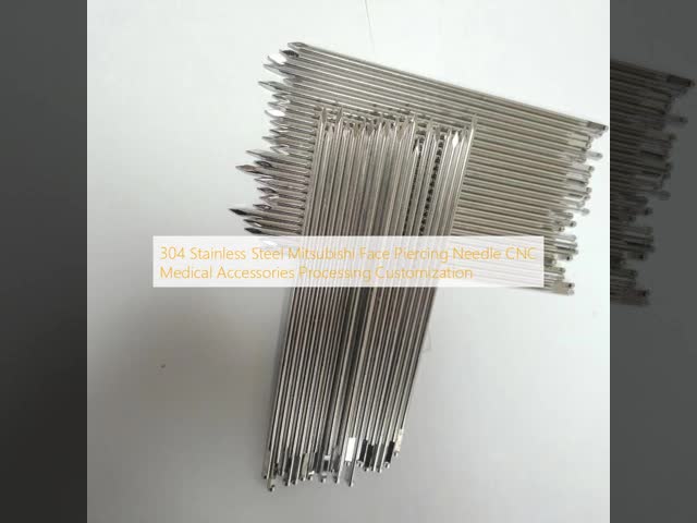 304 Stainless Steel Mitsubishi Face Piercing Needle CNC Medical Accessories Processing Customization