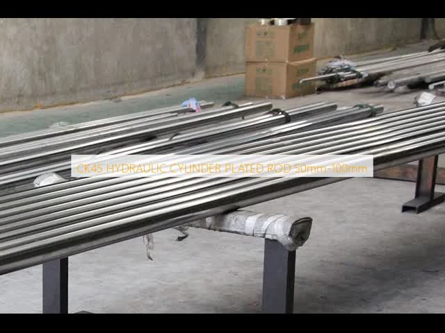 CK45 Chrome Piston Rod 50mm-100mm Diameter 1000mm-11000mm Length with 20-30 Micron Chrome Plating