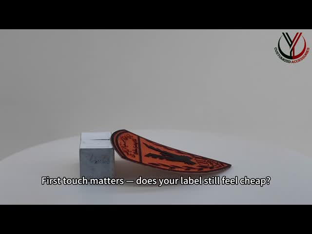 Customised Velcro embossed clothing labels Glossy / Matt Tpu Logo