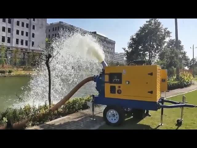 Two-Wheels Water Pump High Head 15-20m Self Priming Vortex Pump Diesel Engine Pump Set