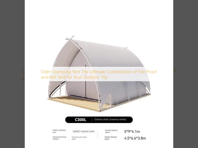 Powder Coated Galvanized Steel Tubing Fireproof Bell Tent For Luxurious Outdoor Camping