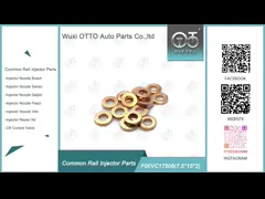 Diesel Injector Copper Washer F00VC17506 Model 7.5*15*3mm ISO9001 Certified Shim video