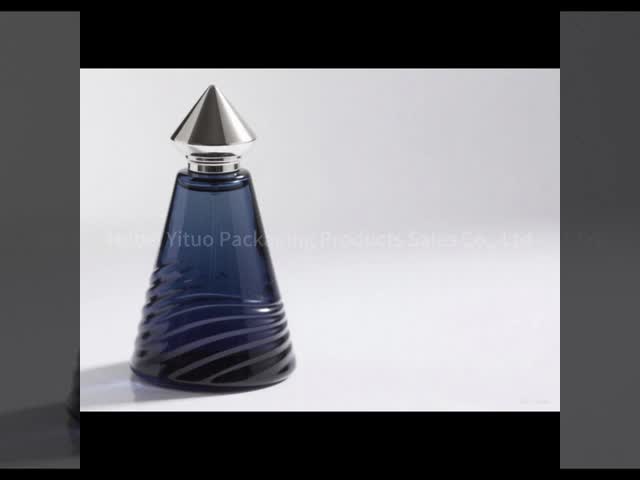 Customized Blue Perfume Bottle 30ml Empty Perfume Glass Bottles 4.6cm Out diameter