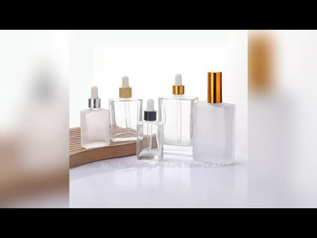 Square Essential Oil Bottles Transparent 1oz Customized Logo