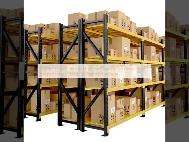 High Load-Bearing 540-900kg Powder Coated Warehouse Metal Racks with Easy Assembly and Various Sizes Available