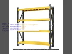 High Load-Bearing 540-900kg Powder Coated Warehouse Metal Racks with Easy Assembly and Various Sizes Available