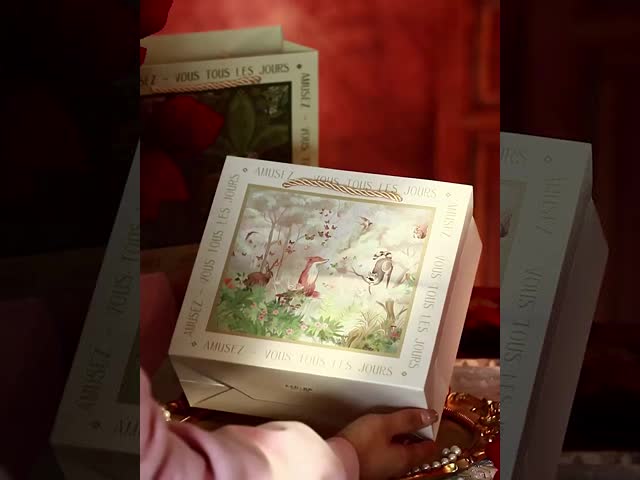 Luxury Gift Bag Premium Illustration Packaging Natural Jute Handle Valentines Day Special Occasion Gift Bag