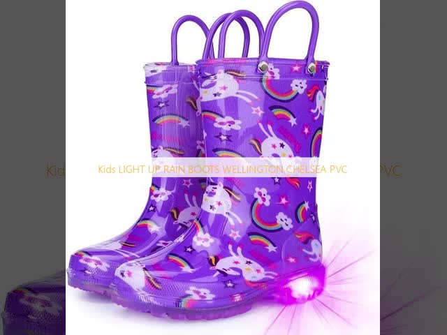 3-10 Years Old Kids Light Up Rain Boots CE Certified For Outdoor Activities
