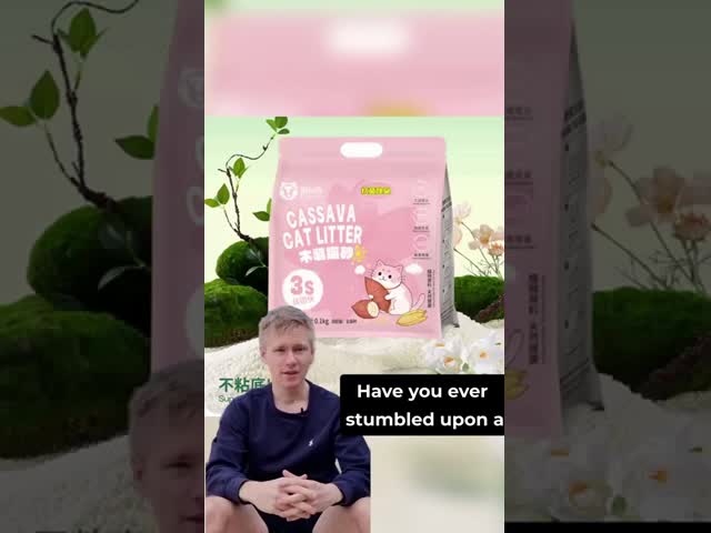 Factory Direct Cassava Cat Litter Supplier Natural Plant Based Biodegradable Eco Friendly Low Dust Fast Clumping Odor Control Easy Disposal Pet Safe For All Cats