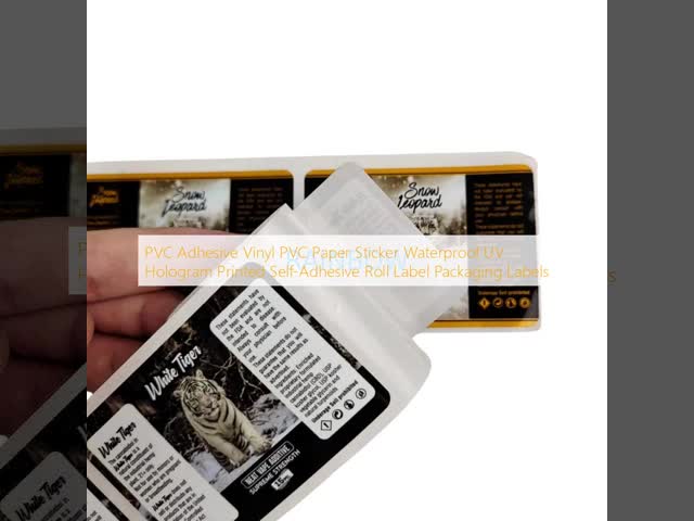 Adhesive Vinyl PVC Paper Sticker Waterproof UV Hologram Printed Personalized Logo Packaging Labels for Scrapbook Paper