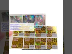 Adhesive Vinyl PVC Paper Sticker Waterproof UV Hologram Printed Personalized Logo Packaging Labels for Scrapbook Paper