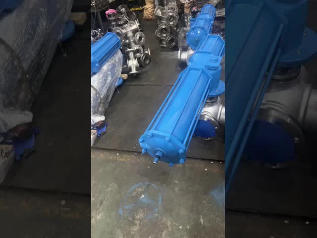 Pneumatic three-way flanged ball valve L type  T type