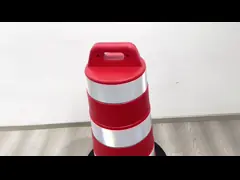 ROADSAFE Heavy Duty 90cm Plastic Traffic Drum with Enhanced Safety for Roadway Use