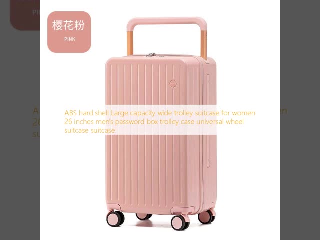 ABS hard shell Large capacity wide trolley suitcase for women 26 inches men's password box trolley case universal wheel suitcase suitcase