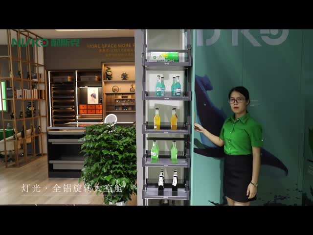 6 Shelf Pull Out Pantry Unit Kitchen Revolving Basket Soft-Close Cabinet Storage