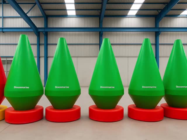 700mm Polyethylene Marine Navigation Buoy Floating Channel Marker with Optional Solar LED Light