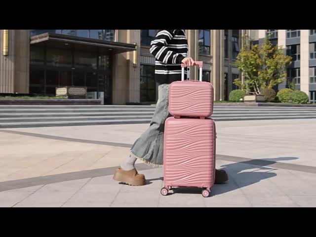PP Material Lightweight Suitcase with Large Capacity and Aviation Aluminum Pull Rod for Travel